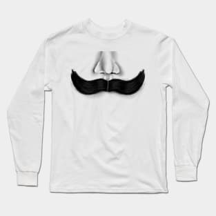 Nose and moustache transparent Long Sleeve T-Shirt